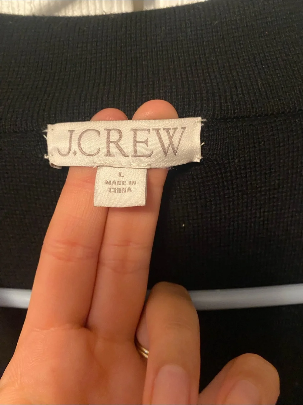 J. Crew Black Long Open Front Wool Blend sweater/coat